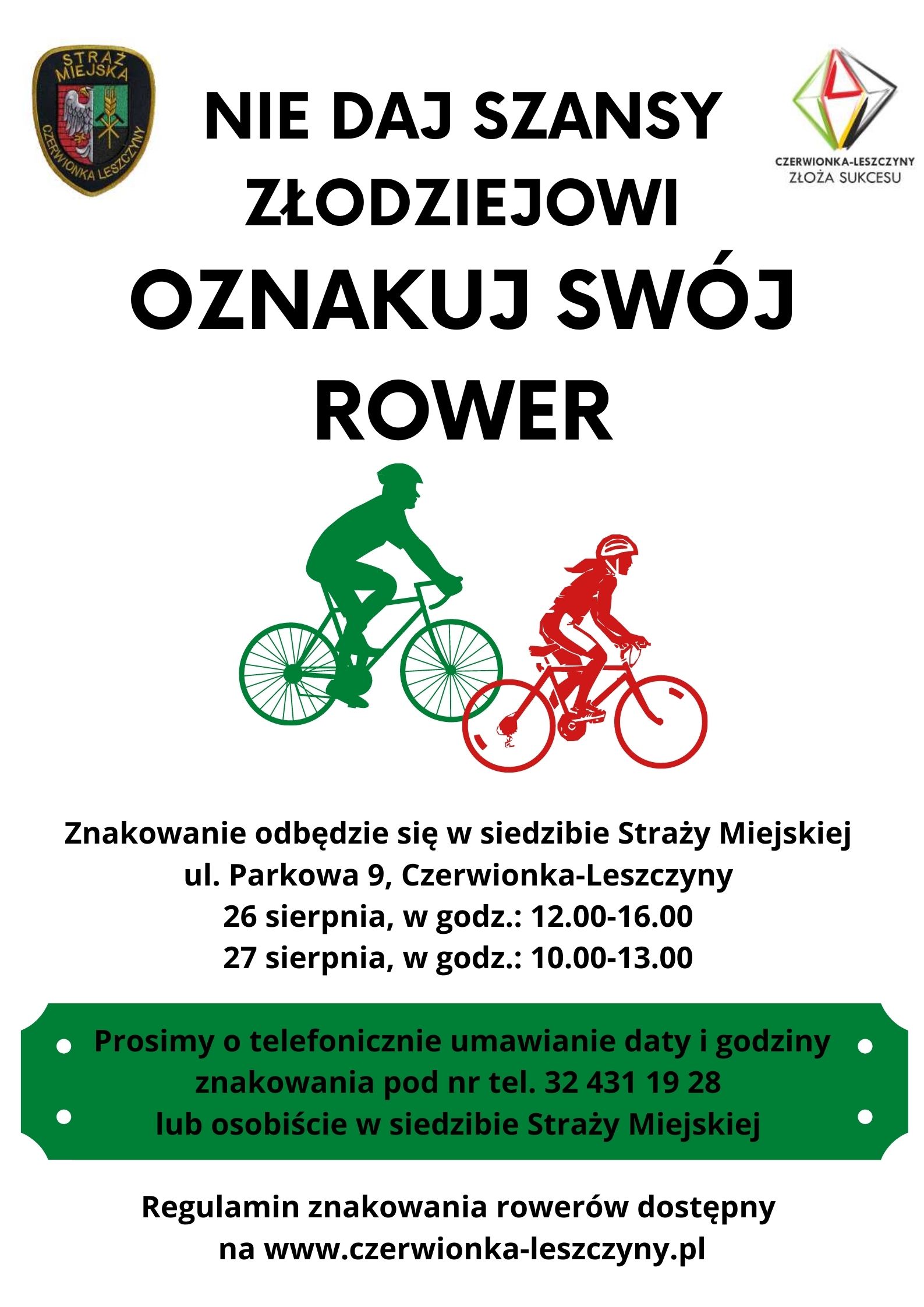 Znakowanie rowerów - plakat